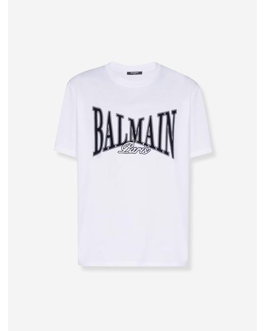 Camiseta Cuello Redondo Balmain de hombre de color White