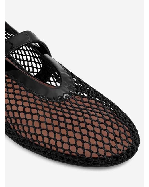 Alaïa White Openwork Flat Ballet Flats