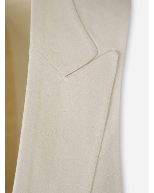 Santa Eulalia White Classic Crossed Vest for men