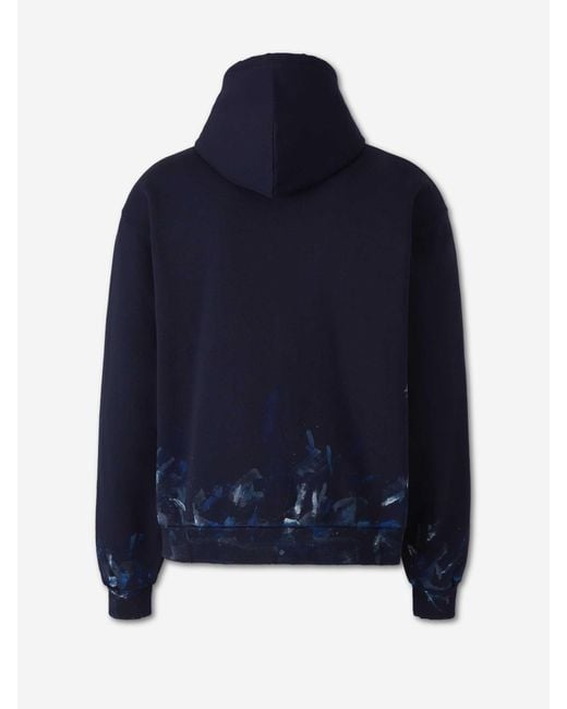 Balenciaga Blue Sweatshirt Logo Painting for men