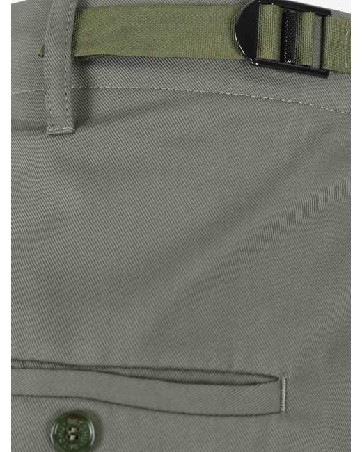 Setchu Green Wide Leg Cargo Pants for men