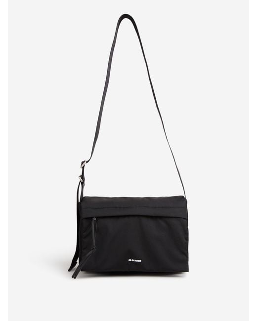 Jil Sander White Leather Shoulder Bag for men