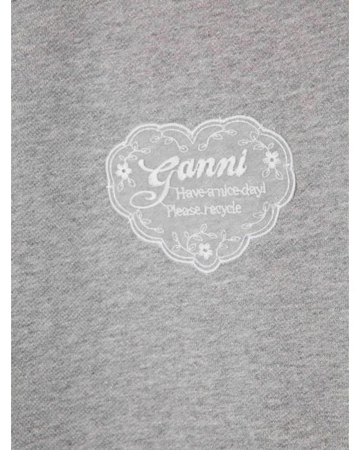 Ganni Gray Crew Neck Sweatshirt