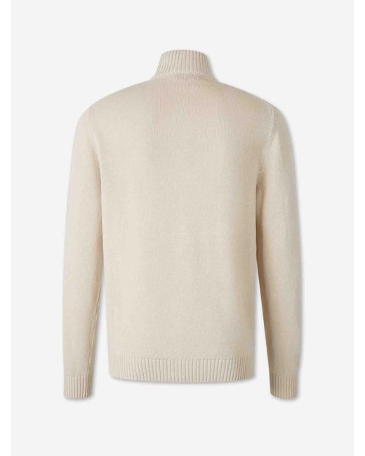 Zanone White Crew Neck Sweater for men