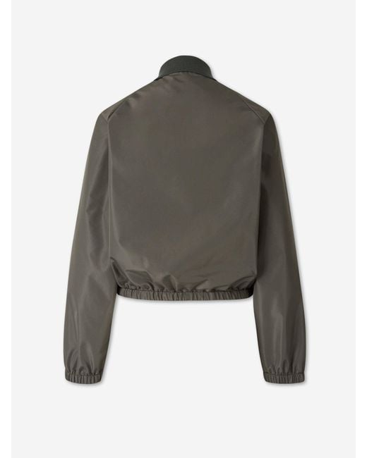Miu Miu Gray Technical Cropped Jacket