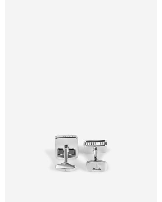 Tateossian White Giza Ice Cufflinks for men