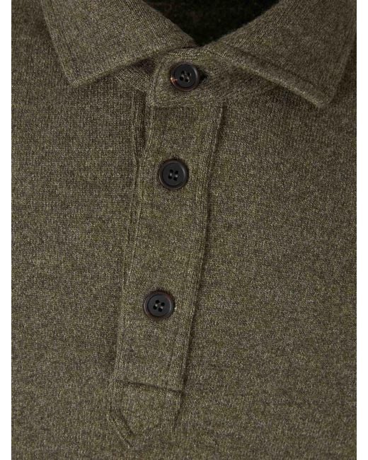 Santa Eulalia Green Long Sleeve Polo for men