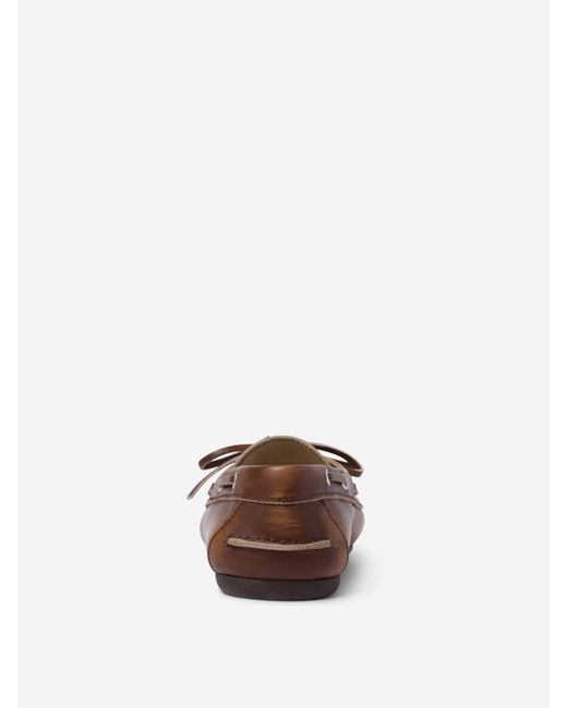 Miu Miu Brown Deck Loafers