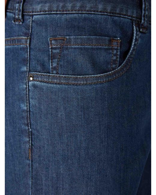Canali Blue Cotton Straight Leg Jeans for men