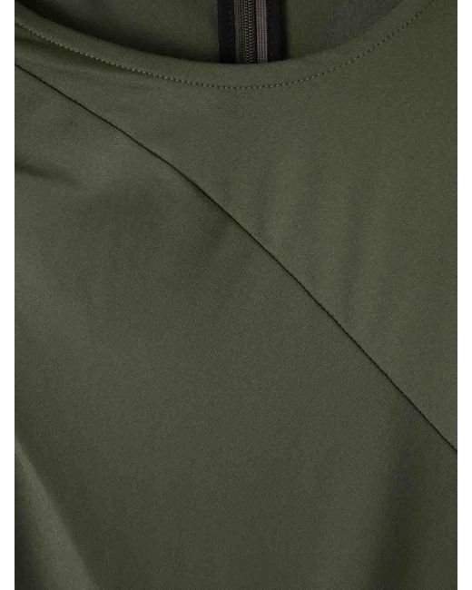 Victoria Beckham Green Draped Asymmetric Dress