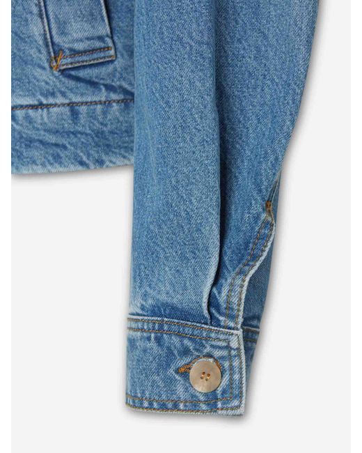 Jacquemus Blue Cropped Denim Jacket for men