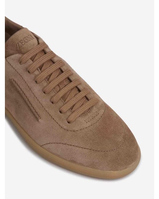 Zegna Brown Sports Shoes 232 for men