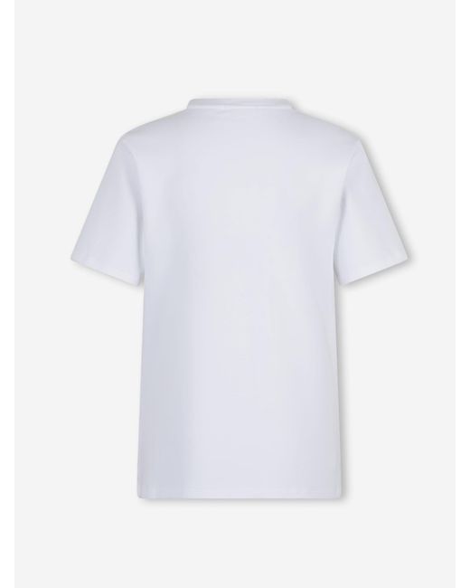 Erdem White Round Neck T-Shirt