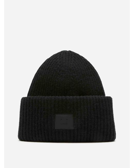 Bonnet En Laine Acne pour homme en coloris Black