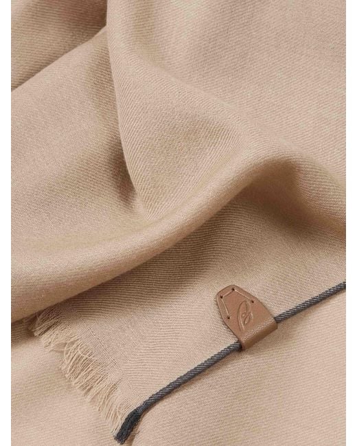 Brioni Natural Plain Scarf for men