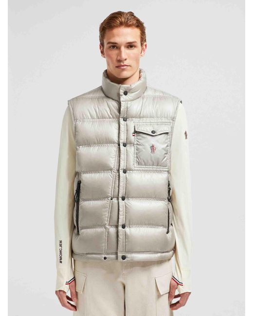 Bottoni Per Gilet Trapuntato di Moncler in Gray da Uomo