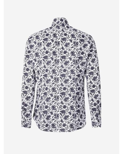 Camisa Floral Lino Santa Eulalia de hombre de color White