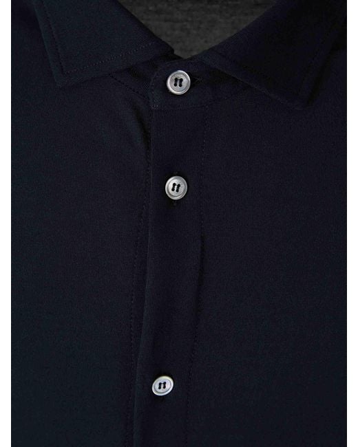 Zanone Blue Long Sleeve Shirt for men