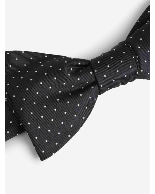 Petronius Black Polka Dot Bow Tie for men