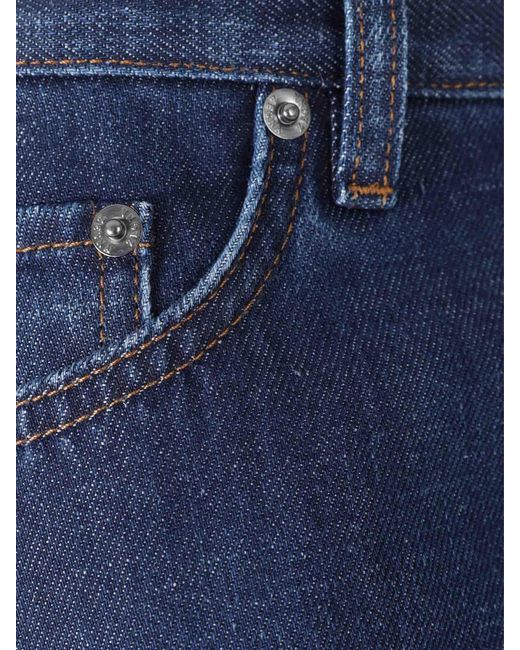 Zegna Blue Straight Jeans for men