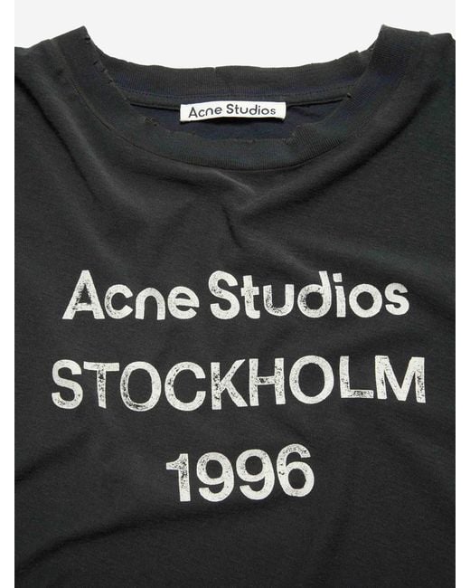 Acne Gray 1996 Printed T-Shirt for men
