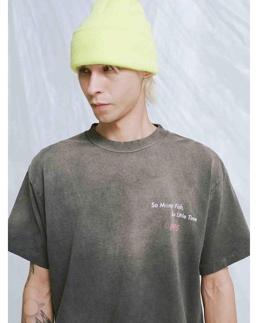 Camiseta Odeon Algodón John Elliott de hombre de color Gray