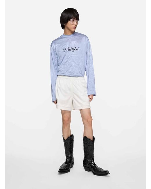 Acne White Technical Bermuda Shorts for men