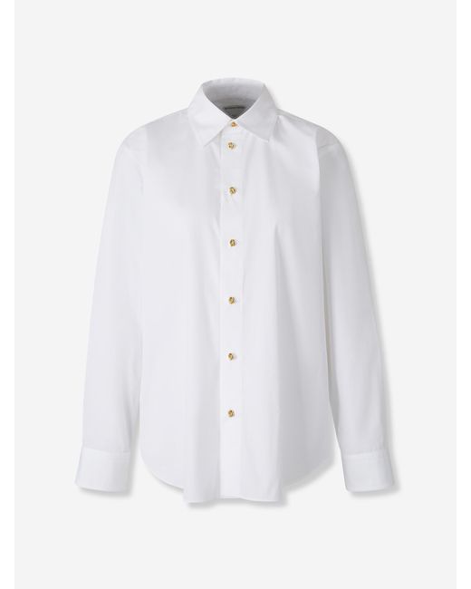 Camisa Lisa Algodón Bottega Veneta de color White
