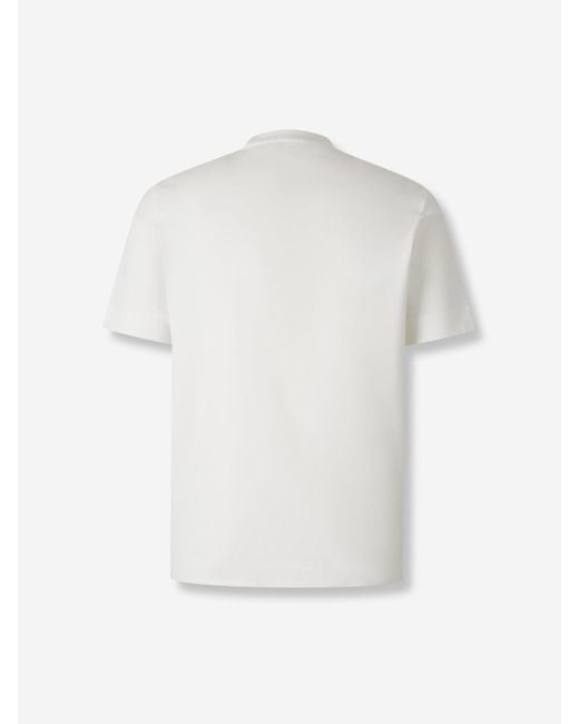 Santa Eulalia White Plain T-Shirt for men