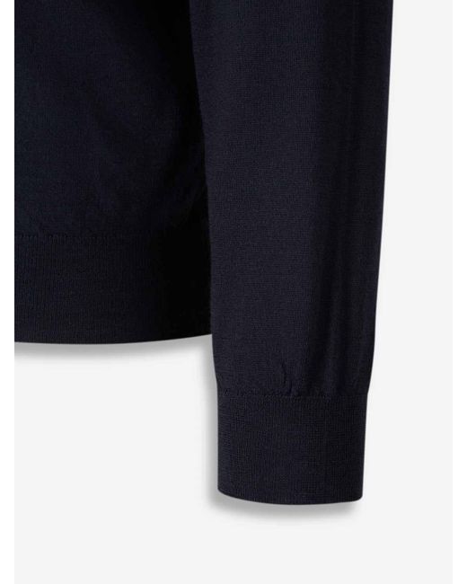Santa Eulalia Blue Merino Wool Cardigan for men