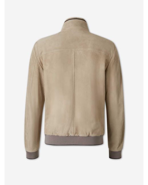 Moorer Natural Casual Leather Jacket for men