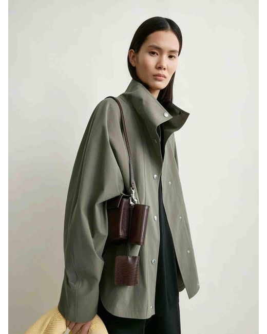 Totême Green High Neck Jacket