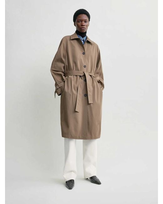 Totême Natural Long Cotton Trench Coat