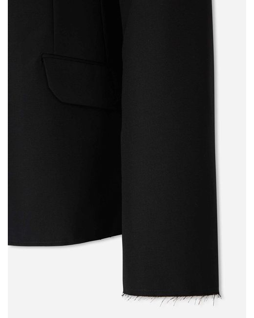 Jil Sander Black Wool Poplin Jacket for men