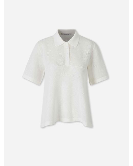 Dorothee Schumacher White Short-Sleeve Polo Shirt