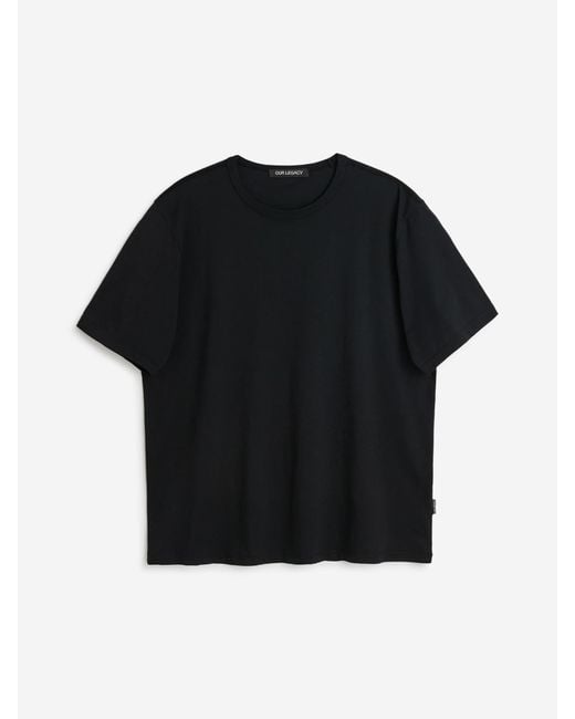 Our Legacy Black Round Neck T-Shirt for men