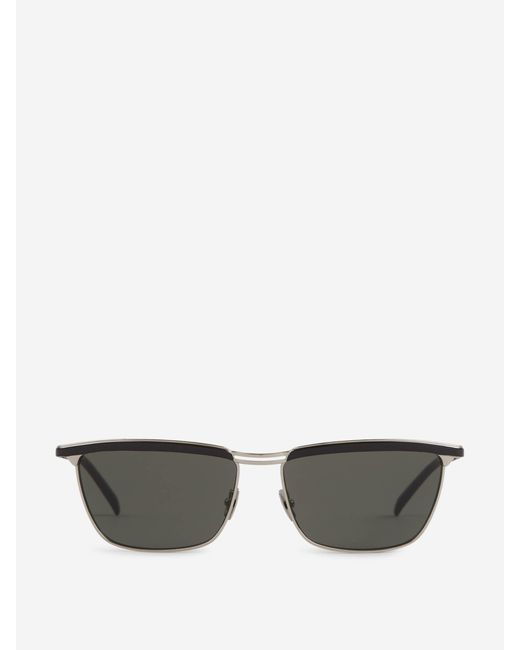 Saint Laurent Gray Square Sunglasses for men