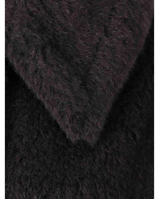 Max Mara Black Alpaca Hair Cape