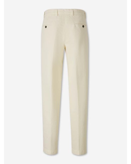 Santa Eulalia Natural Linen Chino Trousers for men