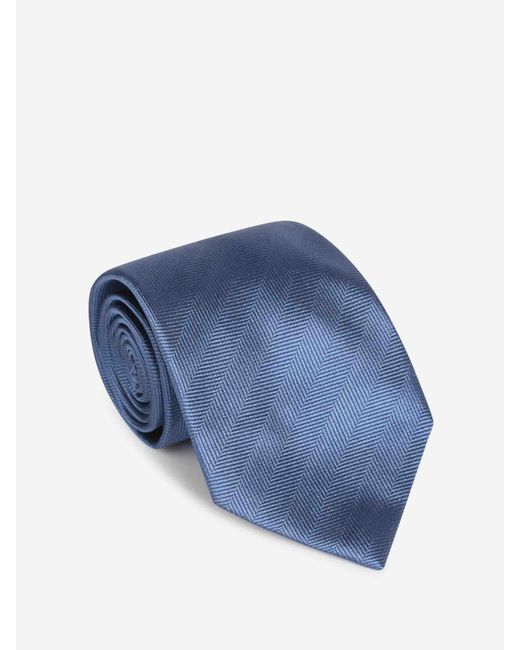 Petronius Blue Herringbone Pattern Tie for men