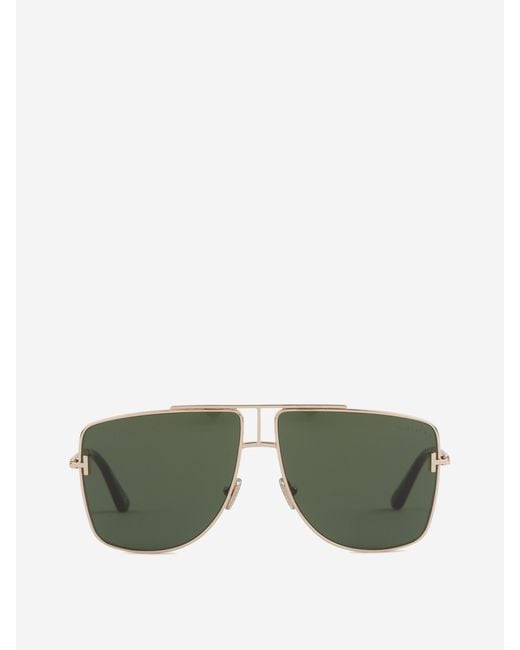 Tom Ford Green Aviator Sunglasses for men