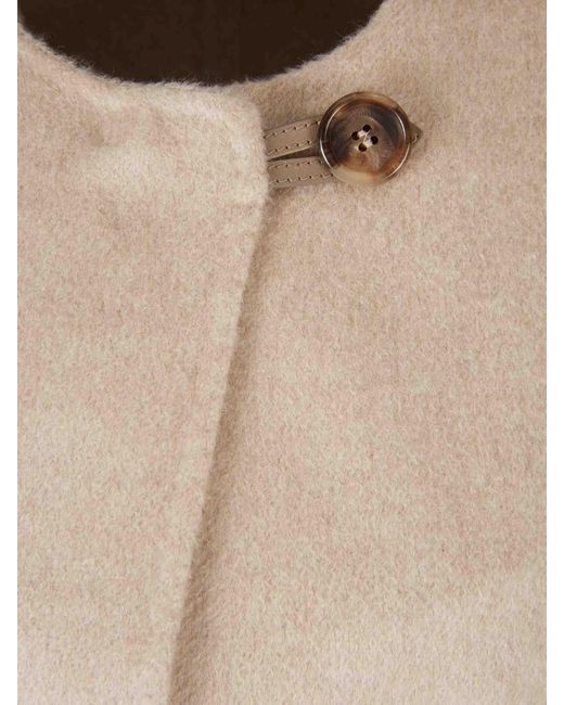 Max Mara Natural Kaschmir-Cape Mit Gürtel