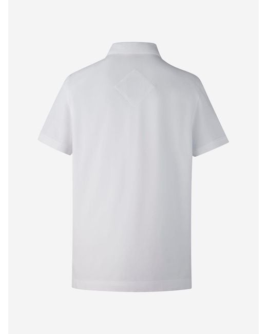 Canada Goose White Beckley Short Sleeve Polo for men