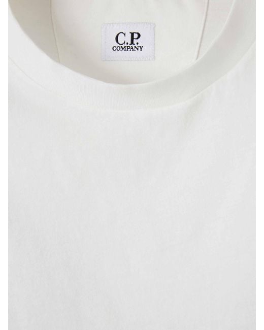 Camiseta Cuello Redondo C P Company de hombre de color White