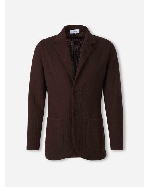 Lardini Brown American Style Cardigan for men