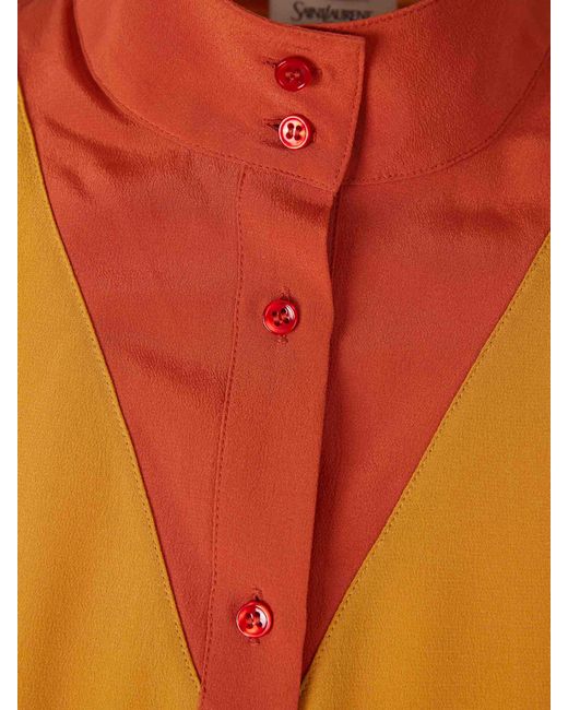 Saint Laurent Multicolor Colour Block Blouse