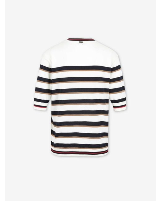 Herno White Cotton Knit T-Shirt