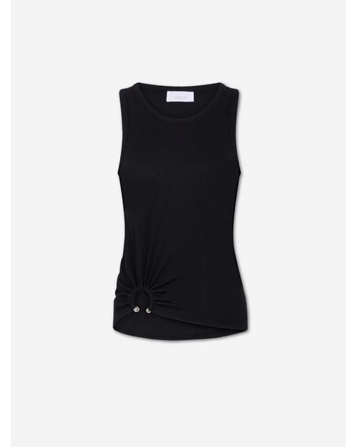 Rabanne Black Ribbed Tank Top