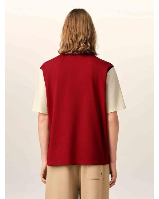 AMI Embroidered Cotton T-Shirt for men