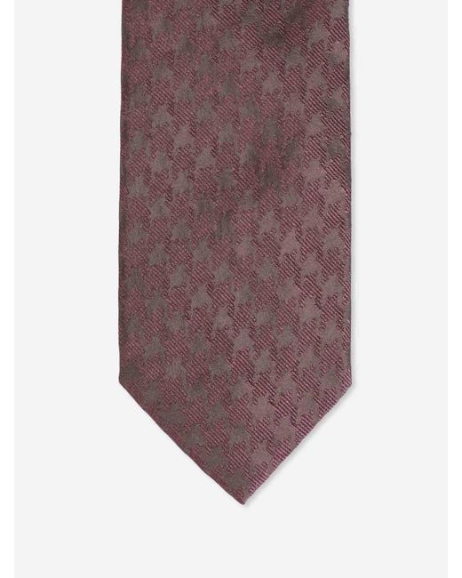 Tom Ford Brown Printed Silk Tie for men